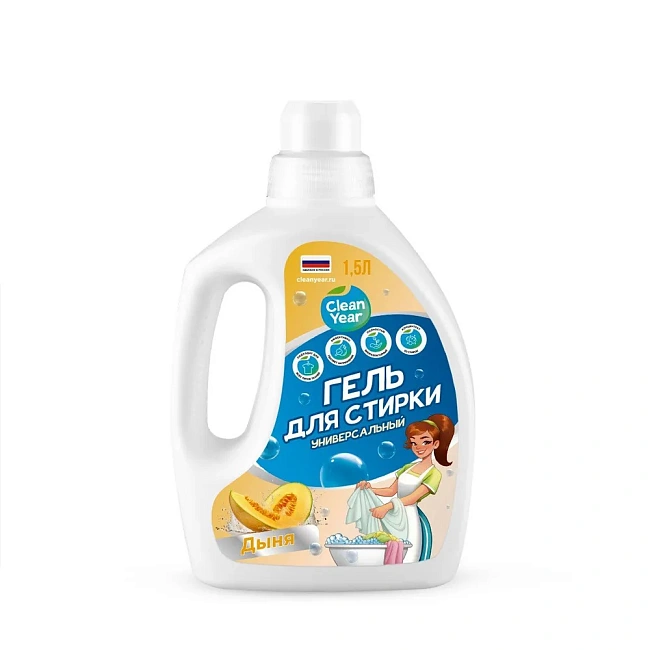 картинка Гель для стирки, 1.5 л  "Дыня" магазин SkyShop являющийся официальным дистрибьютором в России 