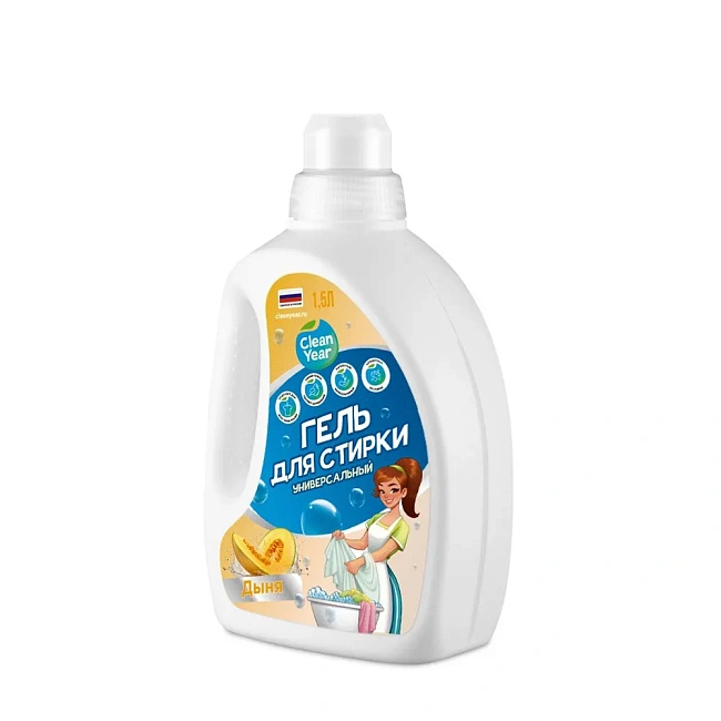 картинка Гель для стирки, 1.5 л  "Дыня" магазин SkyShop являющийся официальным дистрибьютором в России 